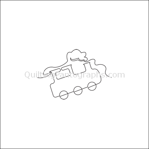 Steam Trains - quilting pantograph