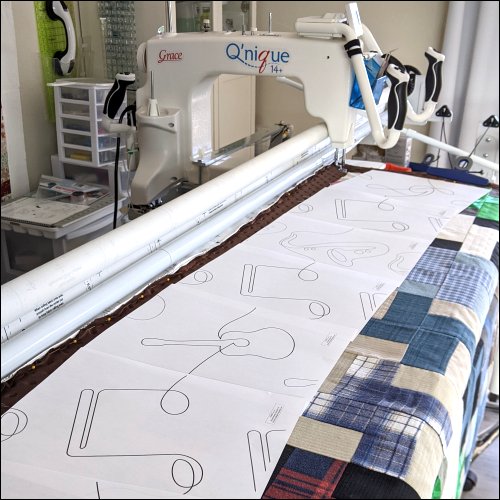 Musical Staff - quilting pantograph
