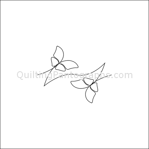 Summer Butterflies - quilting pantograph