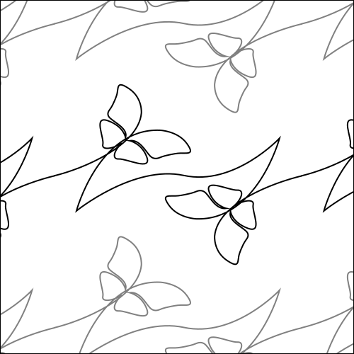 Summer Butterflies - quilting pantograph