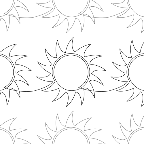 Summer Sunshine - quilting pantograph