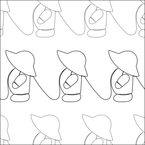 Sunbonnet Sam - quilting pantograph