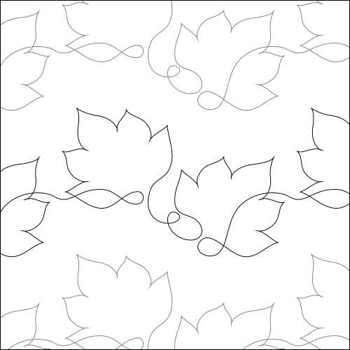 Sweet Gum Leaves - quilting pantograph