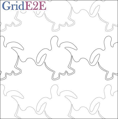 Swimming Turtles - quilting pantograph