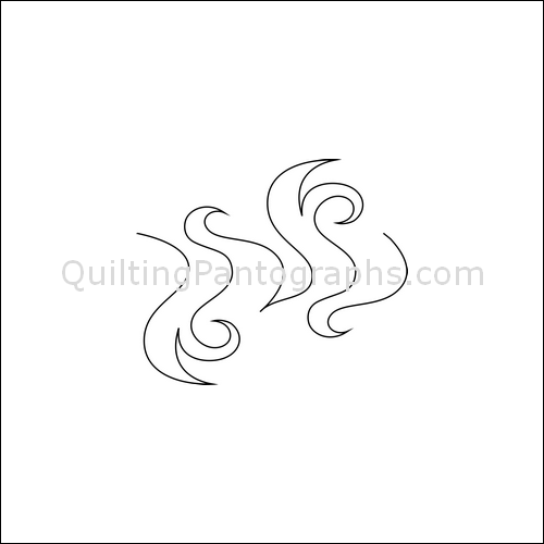 Swirling Flames - quilting pantograph