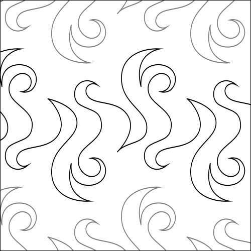 Swirling Flames - quilting pantograph
