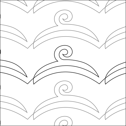 Swirling Hangers - quilting pantograph