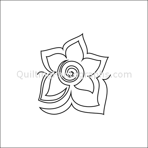 Swirly Flowers - quilting pantograph