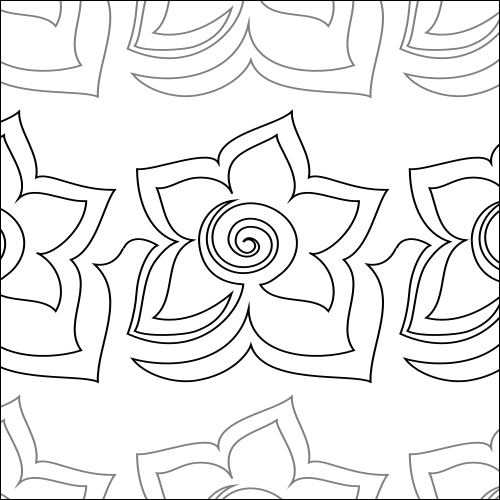 Swirly Flowers - quilting pantograph