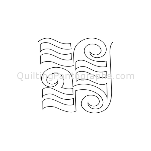 Swirly Ribbons - quilting pantograph