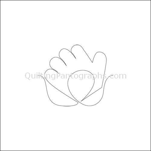 Tony's Baseball Glove - quilting pantograph