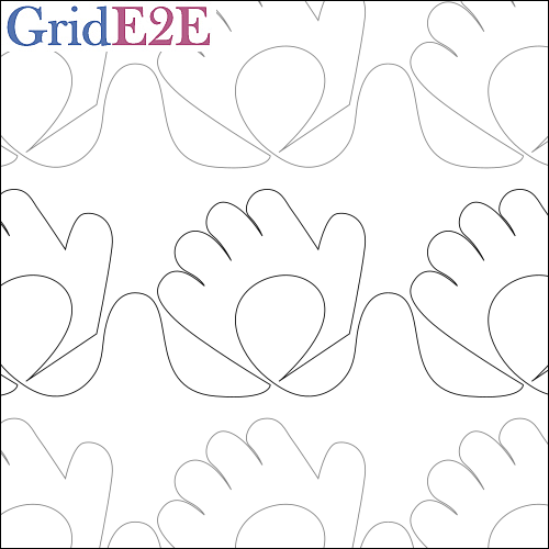 Tony's Baseball Glove - quilting pantograph