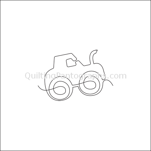 Tractor Parade - quilting pantograph