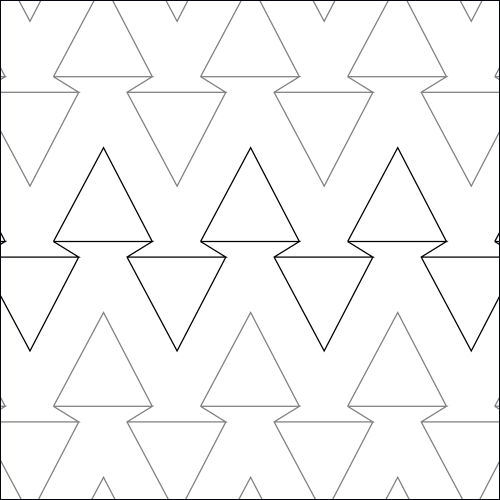 Triangular Pattern Arrows Pattern Triangle Arrows - Quilting Pantograph Pattern — QuiltingPantographs.com