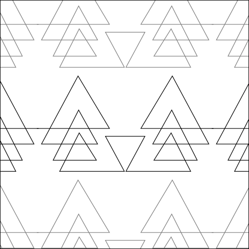 Triangle Mountains - quilting pantograph