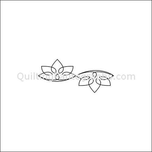 Trillium Flower Leaves - quilting pantograph