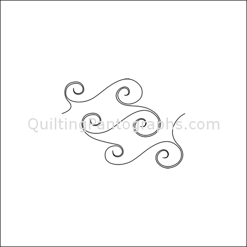 Triple Swirls - quilting pantograph