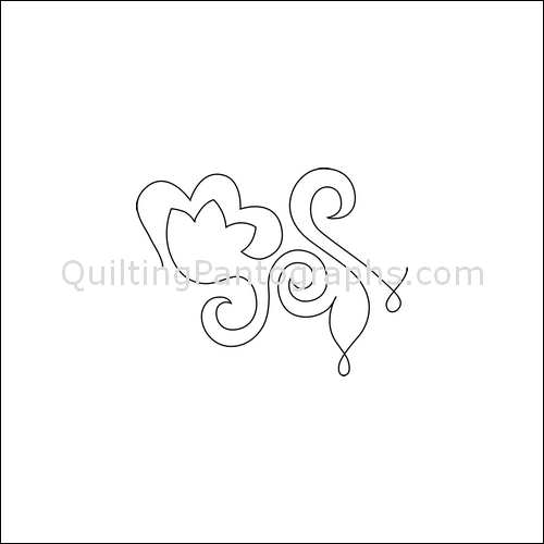Tulip Swirls - quilting pantograph