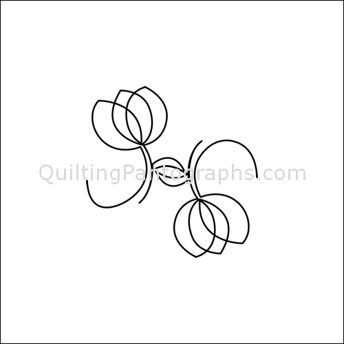 Tulip Tango - quilting pantograph