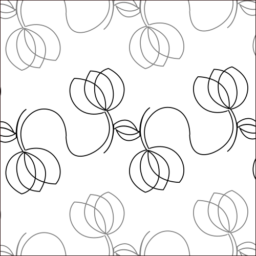 Tulip Tango - quilting pantograph