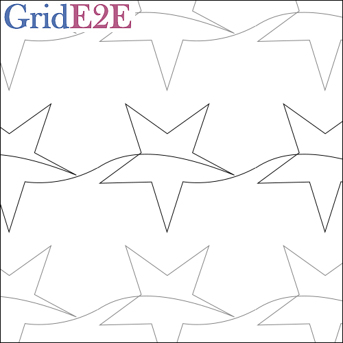 Twinkling Stars - quilting pantograph
