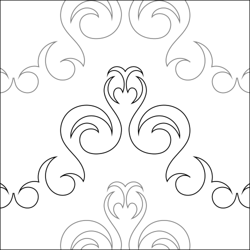 Water Fountain Splash - quilting pantograph