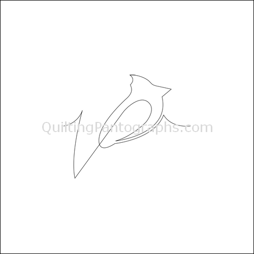 Winter Cardinals - quilting pantograph