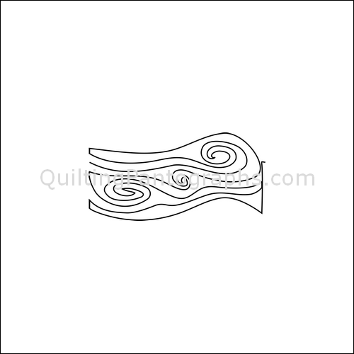 Wood Grain Swirls - quilting pantograph