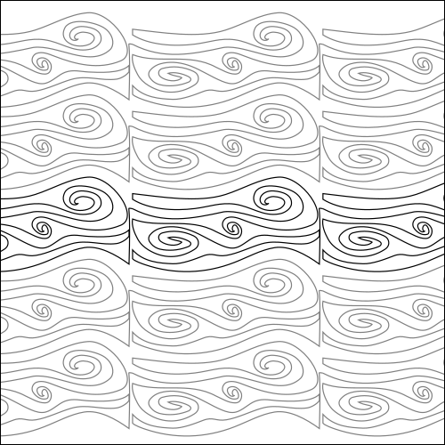Wood Grain Swirls - quilting pantograph