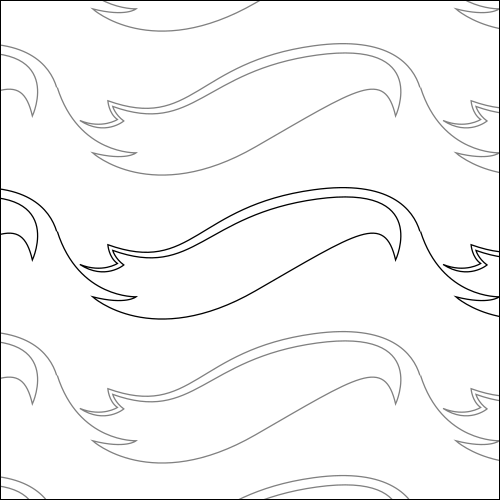 Xander's Car Flames - quilting pantograph