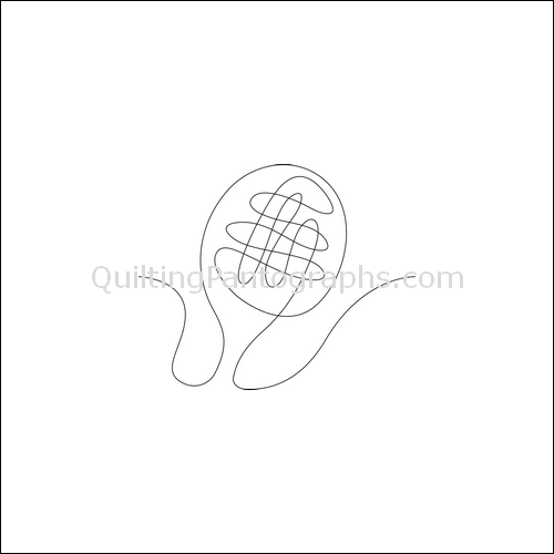 Xander's Tennis Racket - quilting pantograph