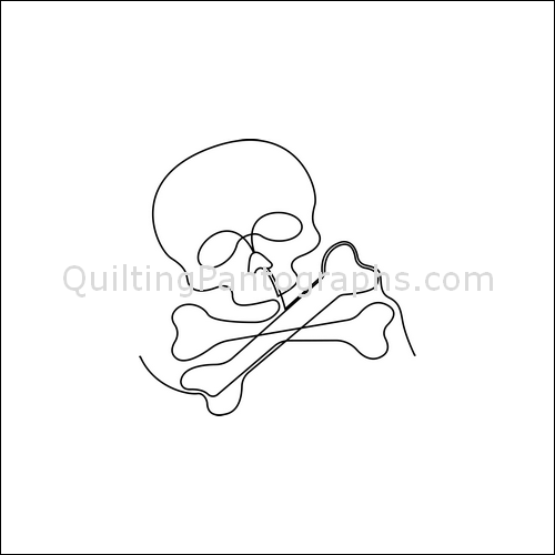 Zekey's Scary Skull - quilting pantograph