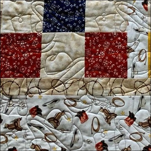 Cowboy Rodeo - quilting pantograph