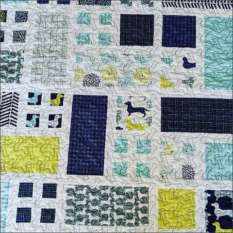 Dexter's Dog Bone - quilting pantograph