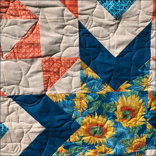 Sunflowers for Ukraine - quilting pantograph