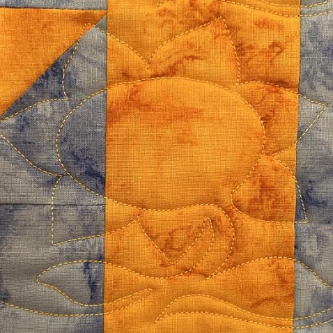 Sunflowers for Ukraine - Free Quilting Pantograph