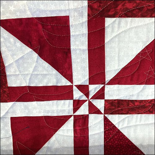 Waving Flag - quilting pantograph
