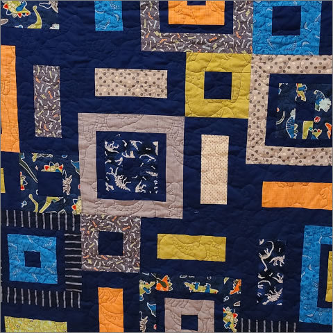 Xander's Dinosaur- quilting pantograph