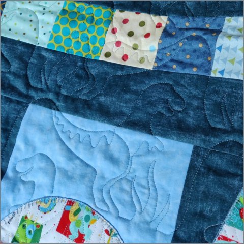Xander's Dinosaur- quilting pantograph