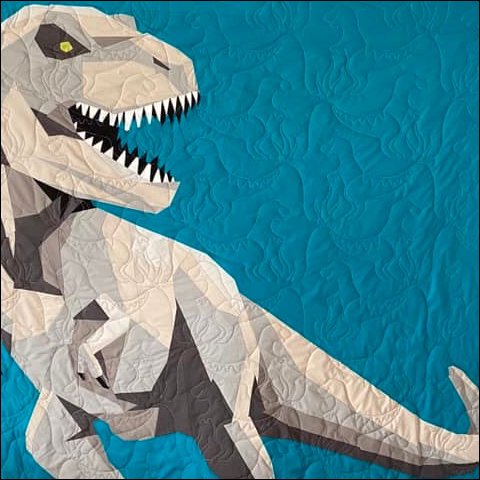Xander's Dinosaur- quilting pantograph