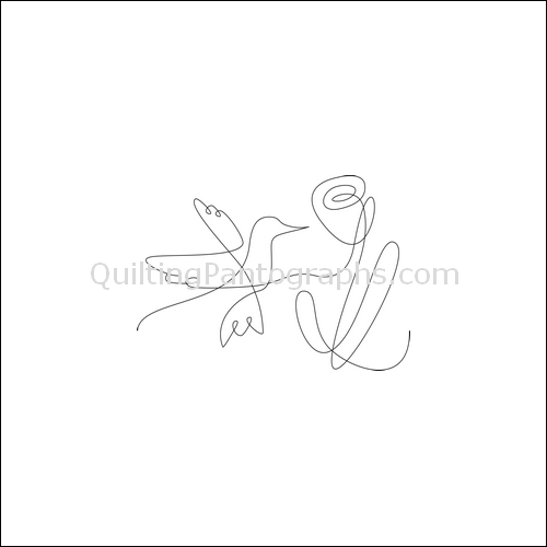 Janie's Hummingbird - quilting pantograph