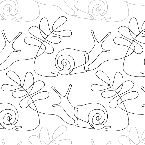 Sneaky Snail- quilting pantograph