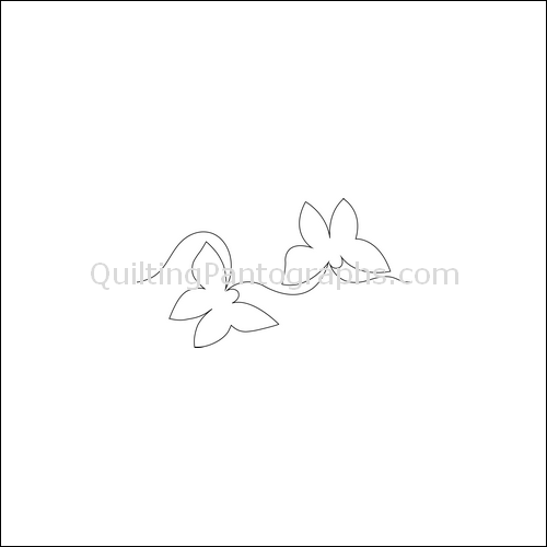 Butterfly Kisses - quilting pantograph