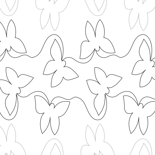 Butterfly Kisses - quilting pantograph