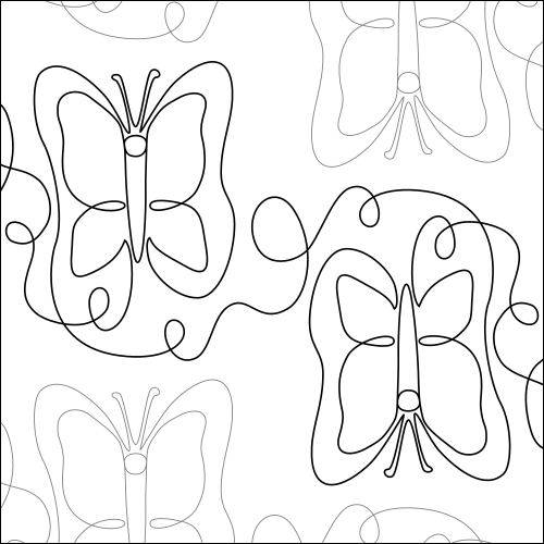 Butterfly Loops - quilting pantograph