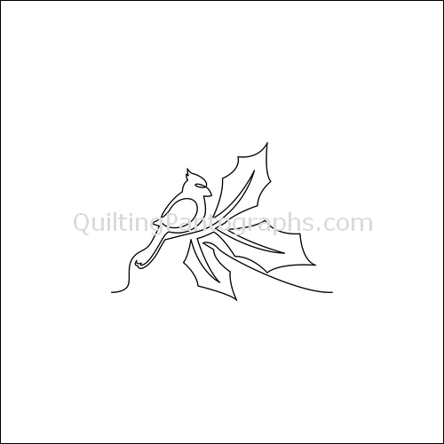 Christmas Cardinal - quilting pantograph