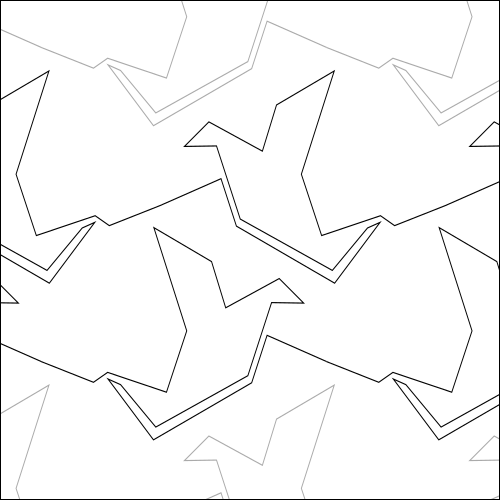 Flying Birds - quilting pantograph
