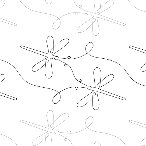 Jared's Dragonflies - quilting pantograph