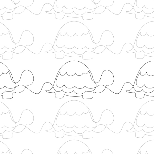 Peter's Turtle - quilting pantograph
