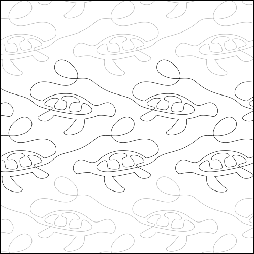 Sea Turtle - quilting pantograph